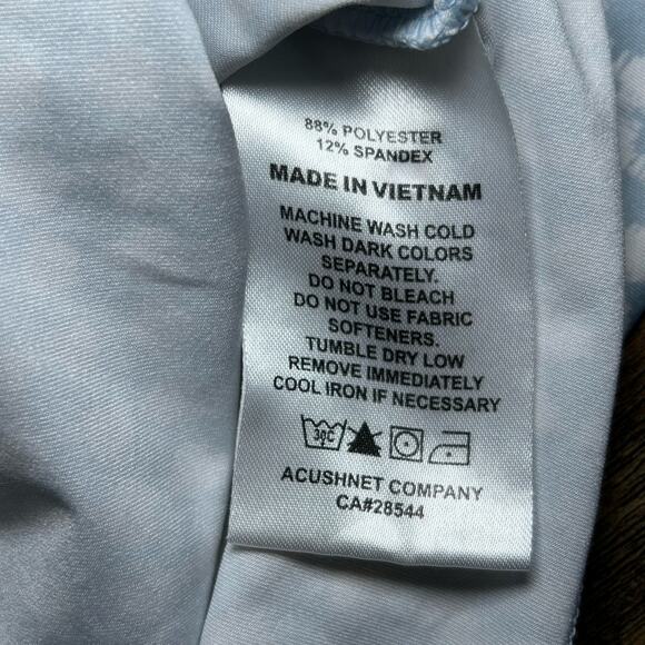 Footjoy Golf Polo Shirt Light Baby Blue Collared Golf Shirt Men's XL Preppy - Picture 6 of 8